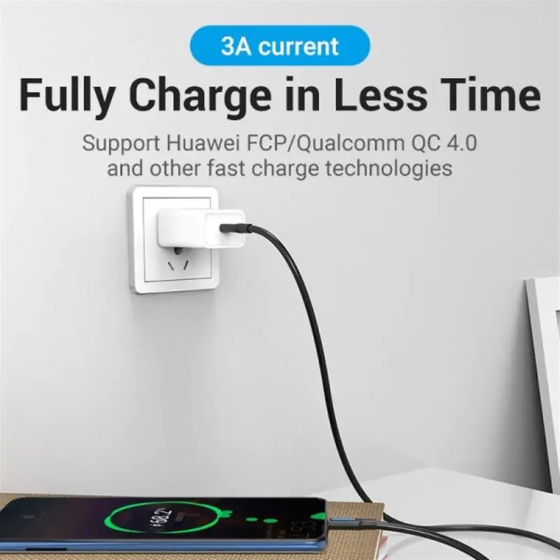 Кабель Vention USB Type-C - USB Type-C TPE Round PD 60W, 3A, 2m, Black (COSBH) Кабель Vention USB Type-C - USB Type-C TPE Round PD 60W, 3A, 2m, Black (COSBH)