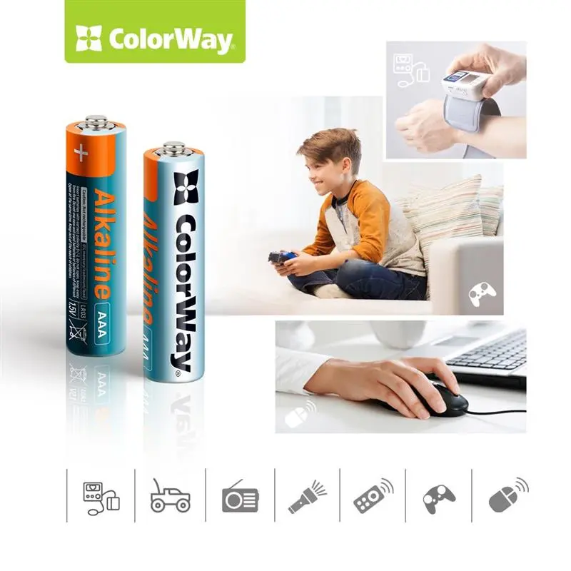 Батарейка ColorWay Alkaline Power AAA/LR03 Colour Box 40шт Батарейка ColorWay Alkaline Power AAA/LR03 Colour Box 40шт