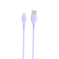 Кабель SkyDolphin S22T Soft Silicone USB - USB Type-C (M/M), 1 м, Violet (USB-000603)