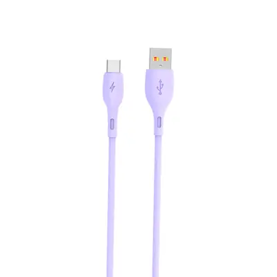Кабель SkyDolphin S22T Soft Silicone USB - USB Type-C (M/M), 1 м, Violet (USB-000603)