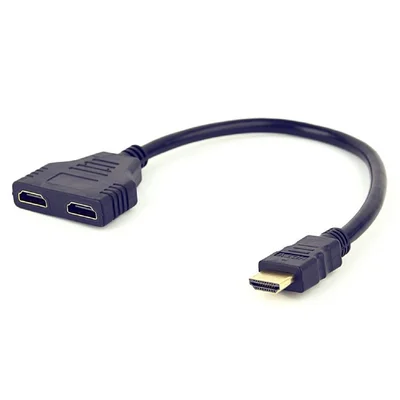 Кабель-розгалужувач Cablexpert HDMI - 2хHDMI (M/F), 0.3 м, Black (DSP-2PH4-04)