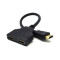 Кабель-розгалужувач Cablexpert HDMI - 2хHDMI (M/F), 0.3 м, Black (DSP-2PH4-04)