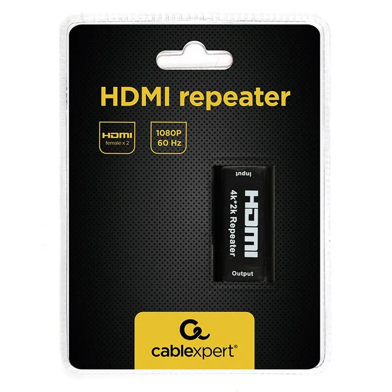 Ретранслятор Cablexpert HDMI - HDMI (F/F), 19+19пин, Black (DRP-HDMI-02) Ретранслятор Cablexpert HDMI - HDMI (F/F), 19+19пин, Black (DRP-HDMI-02)