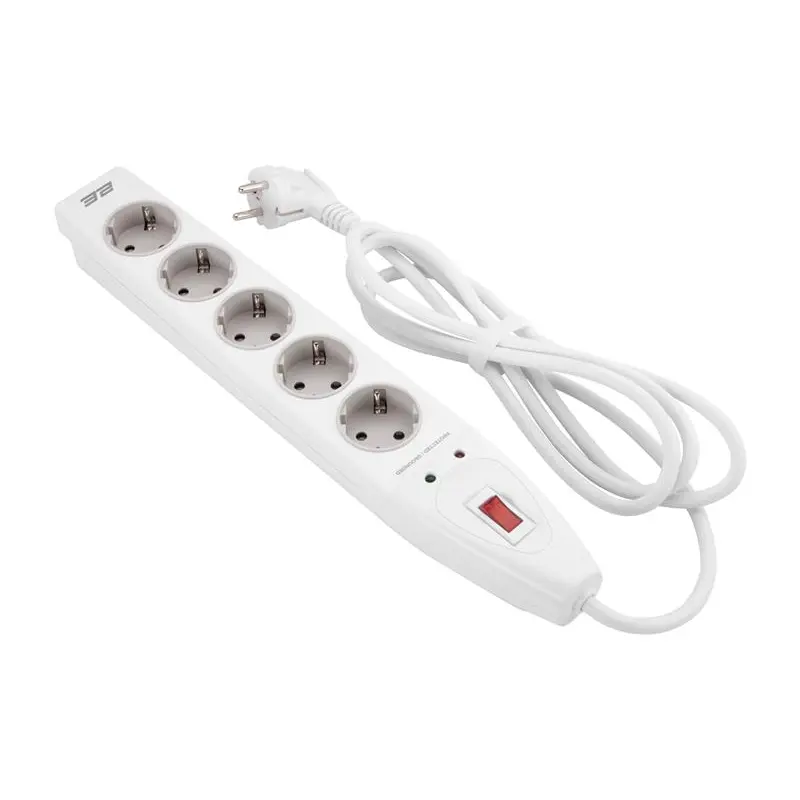 Мережевий фільтр 2E 5хSchuko, 2 м (2E-SP515M2WH)