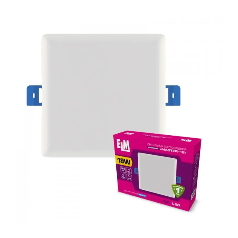 Світильник вбудований світлодіодний ELM Master 18W 4000К 4000К IP20 (26-0097) Світильник вбудований світлодіодний ELM Master 18W 4000К 4000К IP20 (26-0097)