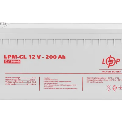 Акумуляторна батарея LogicPower 12V 200AH (LPM-GL 12 - 200 AH) GEL