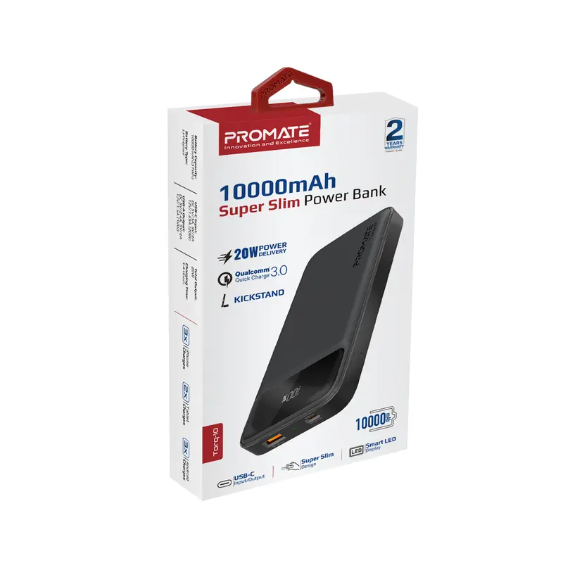 Універсальна мобільна батарея Promate Torq-10 Black 10000mAh Універсальна мобільна батарея Promate Torq-10 Black 10000mAh