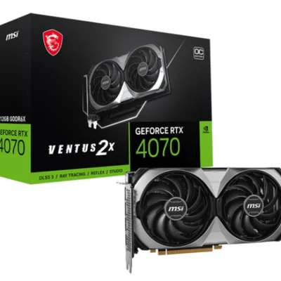 Відеокарта GF RTX 4070 12GB GDDR6X Ventus 2X E OC MSI (GeForce RTX 4070 VENTUS 2X E 12G OC)