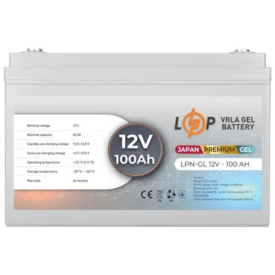 Акумуляторна батарея Logicpower LPN-GL 12V - 100 Ah GEL Акумуляторна батарея Logicpower LPN-GL 12V - 100 Ah GEL