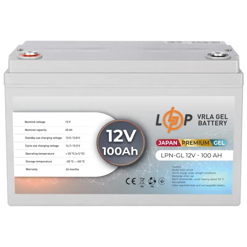 Акумуляторна батарея Logicpower LPN-GL 12V - 100 Ah GEL Акумуляторна батарея Logicpower LPN-GL 12V - 100 Ah GEL