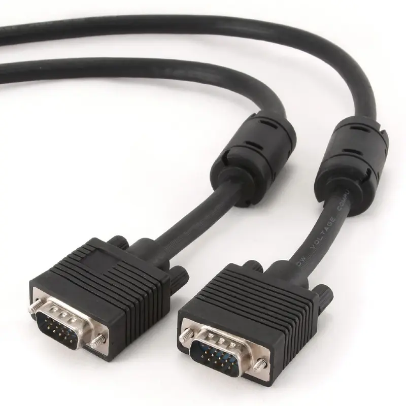 Кабель Cablexpert VGA - VGA (M/M), подвійне екранування, з 2-ма феритами, 1.5 м, чорний (CCB-PPVGA-1.5M) Кабель Cablexpert VGA - VGA (M/M), подвійне екранування, з 2-ма феритами, 1.5 м, чорний (CCB-PPVGA-1.5M)