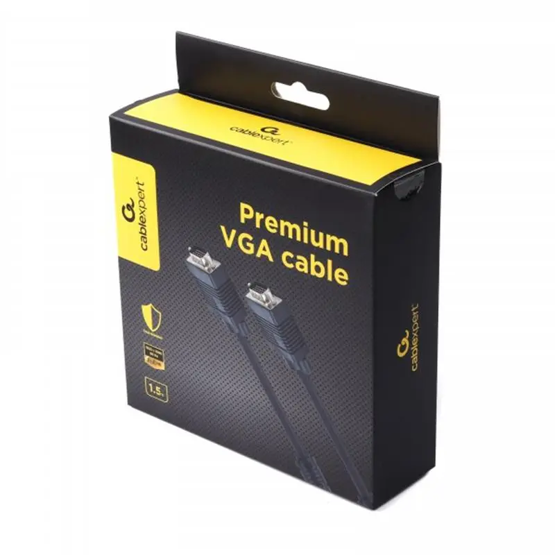 Кабель Cablexpert VGA - VGA (M/M), подвійне екранування, з 2-ма феритами, 1.5 м, чорний (CCB-PPVGA-1.5M) Кабель Cablexpert VGA - VGA (M/M), подвійне екранування, з 2-ма феритами, 1.5 м, чорний (CCB-PPVGA-1.5M)