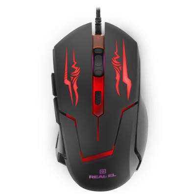 Миша REAL-EL RM-520 Gaming Black (EL123200020)