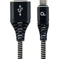 Кабель Cablexpert USB - USB Type-C, преміум, 1 м, чорний (CC-USB2B-AMCM-1M-BW)