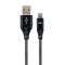 Кабель Cablexpert USB - USB Type-C, преміум, 1 м, чорний (CC-USB2B-AMCM-1M-BW)