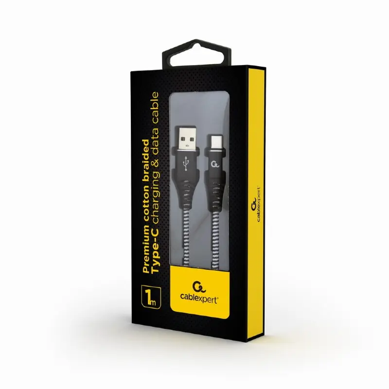 Кабель Cablexpert USB - USB Type-C, преміум, 1 м, чорний (CC-USB2B-AMCM-1M-BW) Кабель Cablexpert USB - USB Type-C, преміум, 1 м, чорний (CC-USB2B-AMCM-1M-BW)
