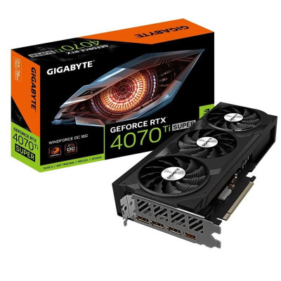 Відеокарта GF RTX 4070 Ti Super 16GB GDDR6X Windforce OC Gigabyte (GV-N407TSWF3OC-16GD)