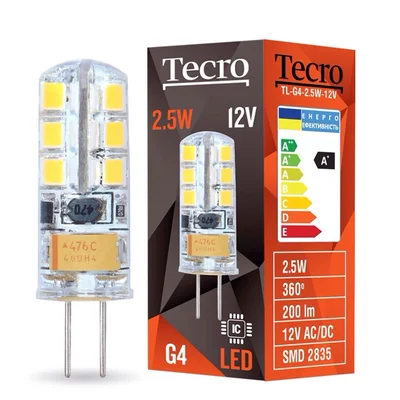 Лампа світлодіодна Tecro 2.5W G4 2700K (TL-G4-2.5W-12V)