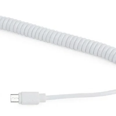 Кабель Cablexpert USB - micro USB V 2.0 (M/M), 1.8 м, спіральний, білий (CC-mUSB2C-AMBM-6-W)