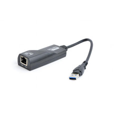 Мережевий адаптер Gembird (NIC-U3-02) USB - Gigabit Ethernet, чорний