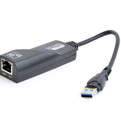 Мережевий адаптер Gembird (NIC-U3-02) USB - Gigabit Ethernet, чорний