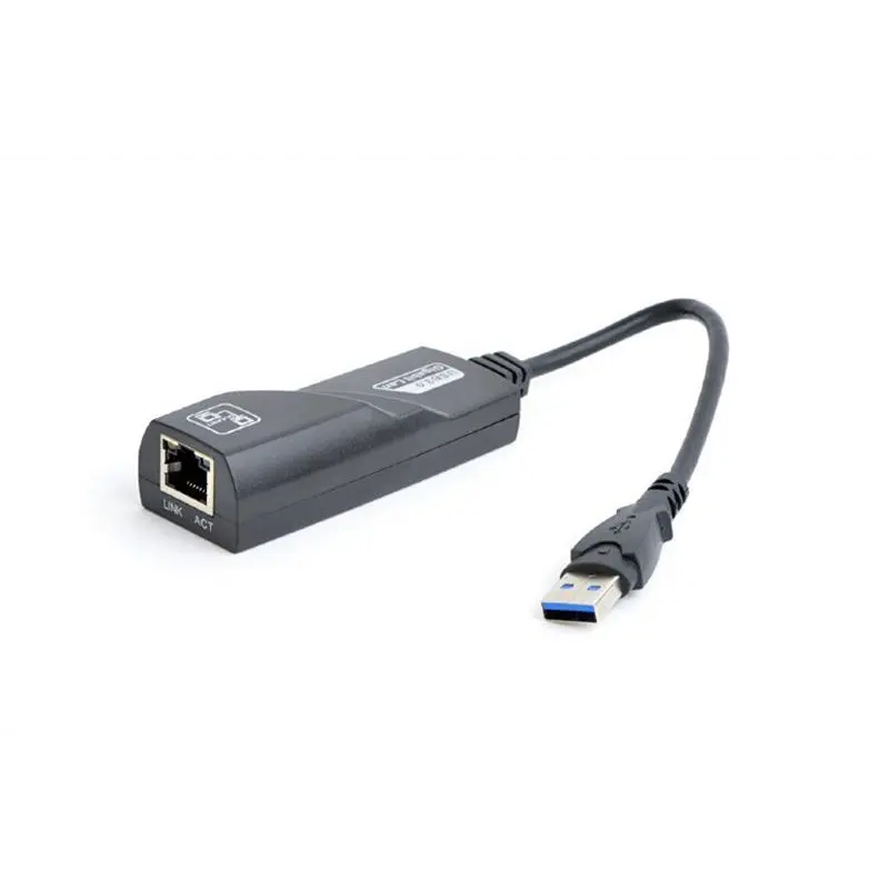 Мережевий адаптер Gembird (NIC-U3-02) USB - Gigabit Ethernet, чорний