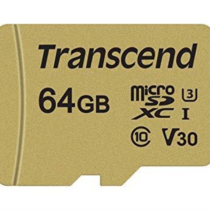 Карта пам`ятi MicroSDXC 64GB UHS-I/U3 Class 10 Transcend 500S + SD-adapter (TS64GUSD500S)
