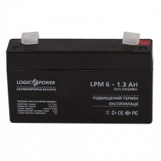 Акумуляторна батарея LogicPower LPM 6V 1.3AH (LPM 6 - 1.3 AH) AGM