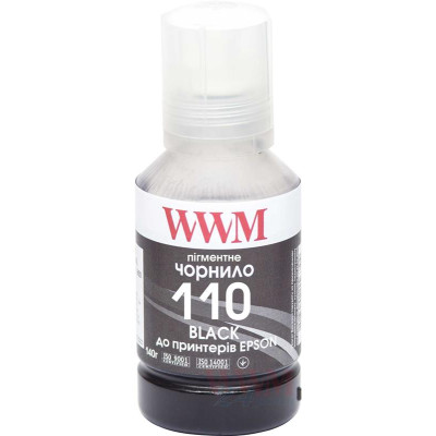 Чорнило WWM Epson M1100/M1120 (Black Pigment) (E110BP) 140г