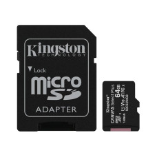 Карта пам`яті MicroSDXC 64GB UHS-I Class 10 Kingston Canvas Select Plus R100MB/s + SD-адаптер (SDCS2/64GB)