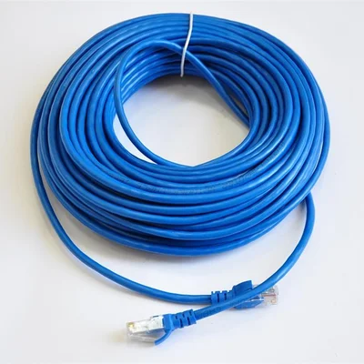 Патч-корд литий, UTP, RJ45, Cat.5e, 25m, синій