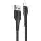 Кабель ColorWay USB - Lightning (M/M), PVC + Led, 2.4 А, 1 м, Black (CW-CBUL034-BK)