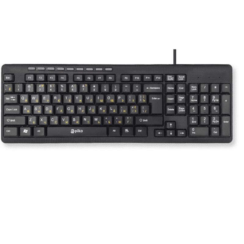 Клавіатура Piko KB-108 Ukr Black (1283126467103)