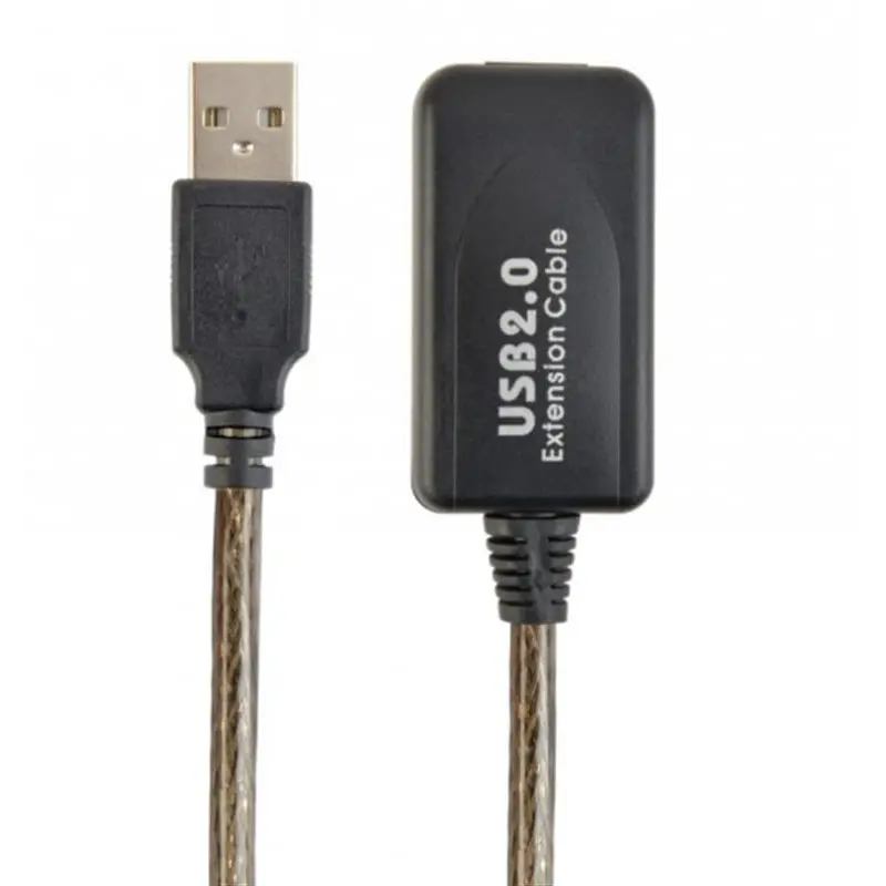 Кабель Cablexpert USB - USB V 2.0 (M/F), активний подовжувач, 10 м, чорний (UAE-01-10M) Кабель Cablexpert USB - USB V 2.0 (M/F), активний подовжувач, 10 м, чорний (UAE-01-10M)