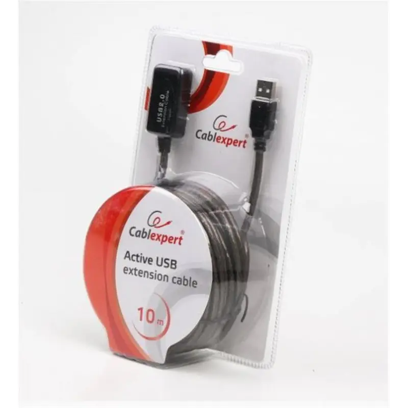 Кабель Cablexpert USB - USB V 2.0 (M/F), активний подовжувач, 10 м, чорний (UAE-01-10M) Кабель Cablexpert USB - USB V 2.0 (M/F), активний подовжувач, 10 м, чорний (UAE-01-10M)