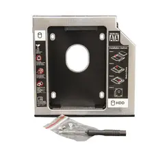 Перехідник Frime для установки 2.5" SSD/HDD у відсік приводу 9.5мм Black/Silver (FHDC950M)