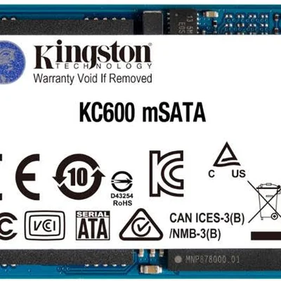 Накопичувач SSD 256GB Kingston KC600 mSATA SATAIII 3D TLC (SKC600MS/256G)