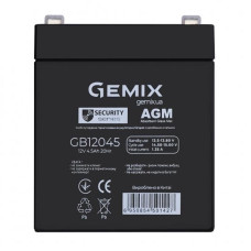 Акумуляторна батарея Gemix 12V 4.5AH (GB12045), Black, AGM