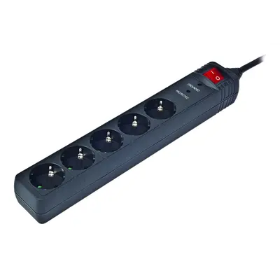 Мережевий фільтр EnerGenie SPG5-C-10 5 розеток, 3 м, Black
