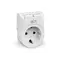 Мережевий зарядний пристрій з розеткою REAL-EL CS-25 (2USB, 2.1A) White