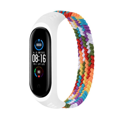 Ремінець BeCover Elastic Nylon Style для Xiaomi Mi Smart Band 5/Mi Smart Band 6 Size M Rainbow (706154)