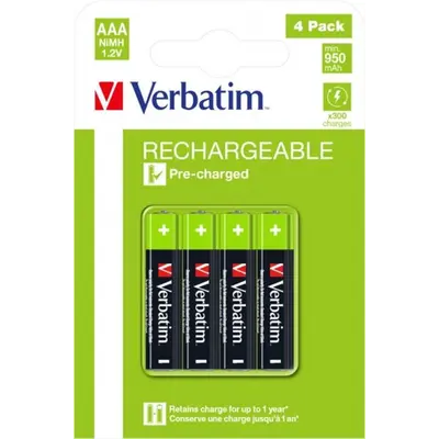 Акумулятори Verbatim AAA/HR03 NI-MH 950 mAh BL 4шт
