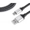 Кабель REAL-EL Premium Leather USB - USB Type-C (M/M), 1 м, Black (EL123500049)