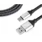 Кабель REAL-EL Premium Leather USB - USB Type-C (M/M), 1 м, Black (EL123500049)