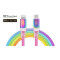 Кабель REAL-EL USB Type-C - Lightning (M/M), 1 м, Rainbow (EL123500054)