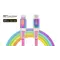Кабель REAL-EL USB Type-C - Lightning (M/M), 1 м, Rainbow (EL123500054)