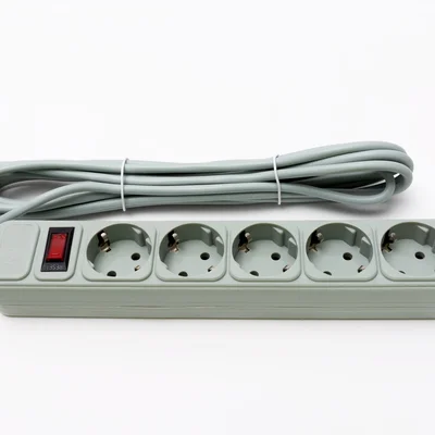 Фільтр живлення ProLogix (PRS-075P5-45G) 0.75 мм, 5 розеток, 4.5 м, сірий