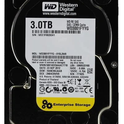 Накопичувач HDD SAS 3.0TB WD Enterprise Class 7200rpm 32MB (WD3001FYYG)