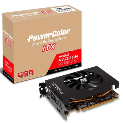 Відеокарта AMD Radeon RX 6500 XT 4GB GDDR6 ITX PowerColor (AXRX 6500 XT 4GBD6-DH)