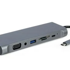 Док-станція Cablexpert USB-C 8-в-1 (A-CM-COMBO8-01)